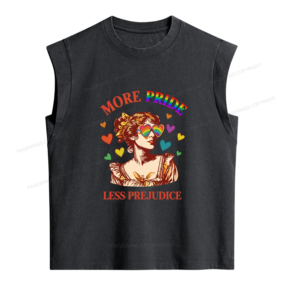 Pagewings More Pride LGBT Rainbow Women's Washed Tank Top