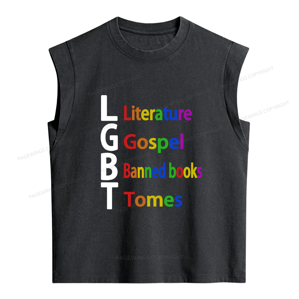 Pagewings Literature Women's Washed Tank Top