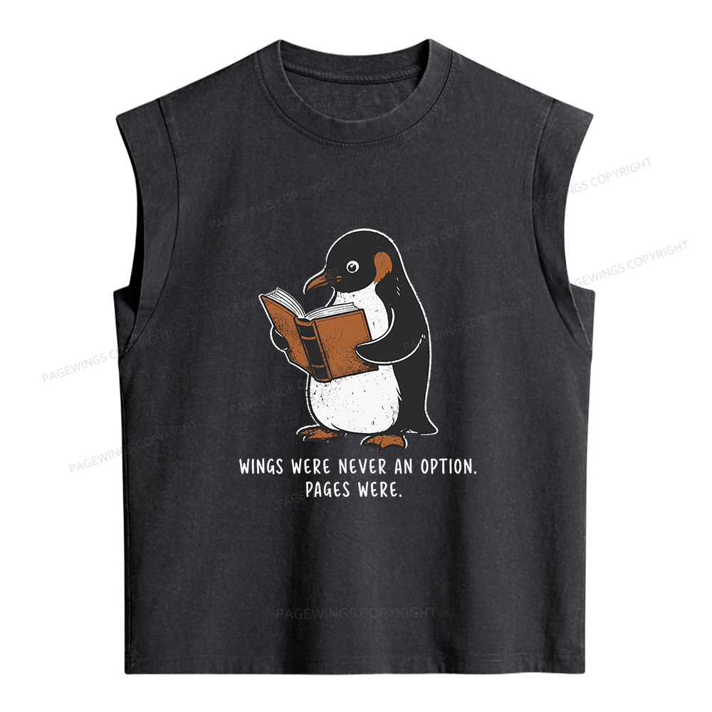 Pagewings Wings Were Never An Option Women's Washed Tank Top