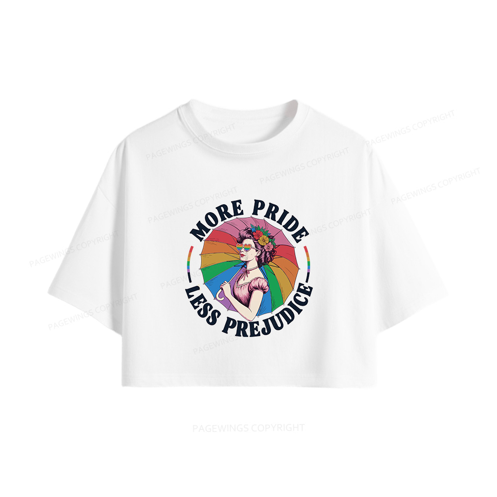 Pagewings More Pride Less Prejudice Women Crop Tops
