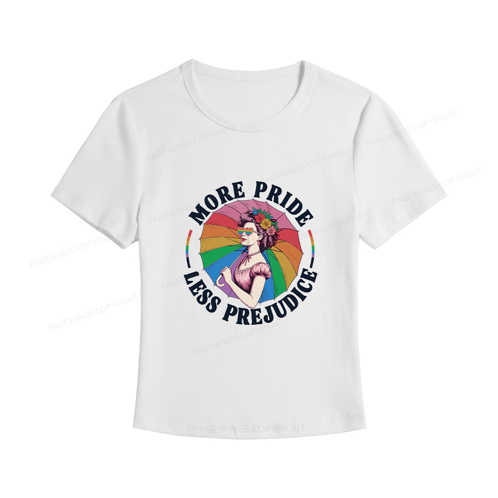 Pagewings More Pride Less Prejudice Women's Baby Tee