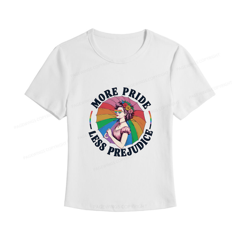 Pagewings More Pride Less Prejudice Women's Baby Tee