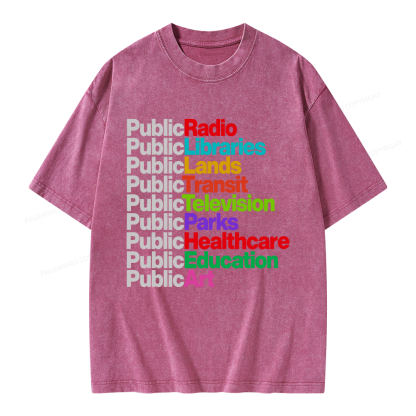 Pagewings Personalized Public Libraries Unisex Washed T-shirt