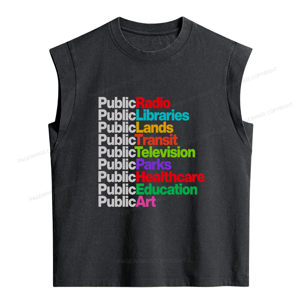 Pagewings Personalized Public Libraries Women's Washed Tank Top
