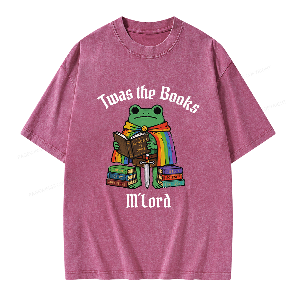 Pagewings Twas the Books Unisex Washed T-shirt