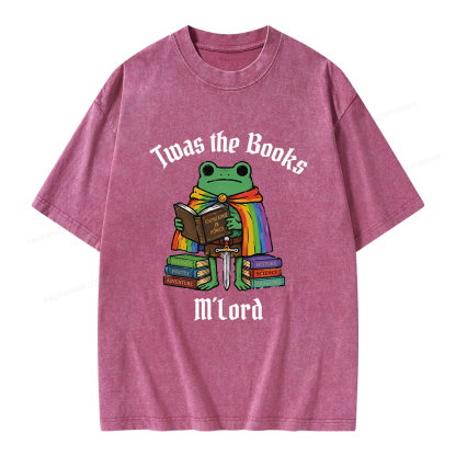 Pagewings Twas the Books Unisex Washed T-shirt