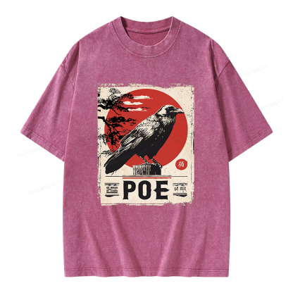 Pagewings Raven Poster Unisex Washed T-shirt