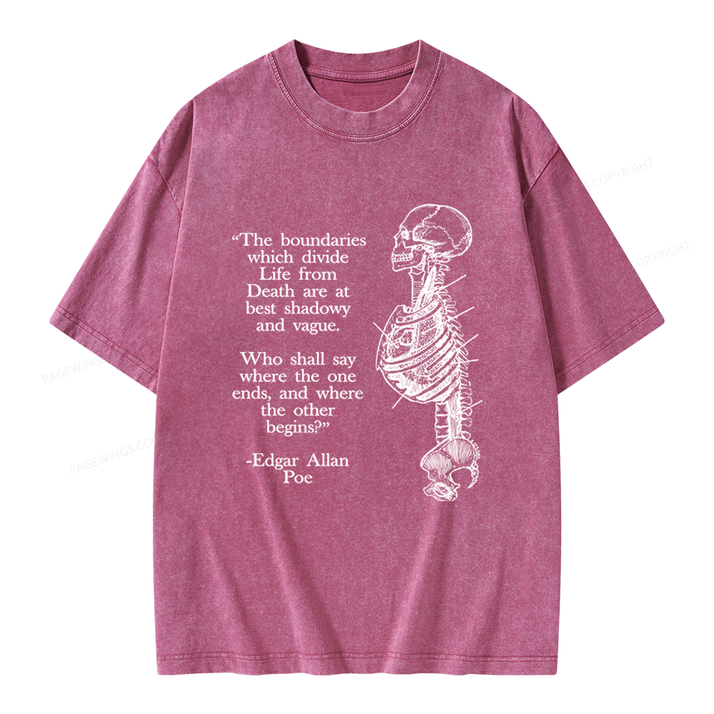 Pagewings Poe Quote Unisex Washed T-shirt