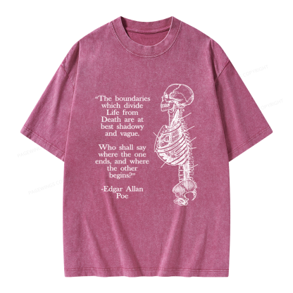 Pagewings Poe Quote Unisex Washed T-shirt