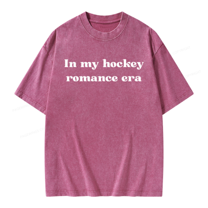 Pagewings Hockey Romance Unisex Washed T-shirt
