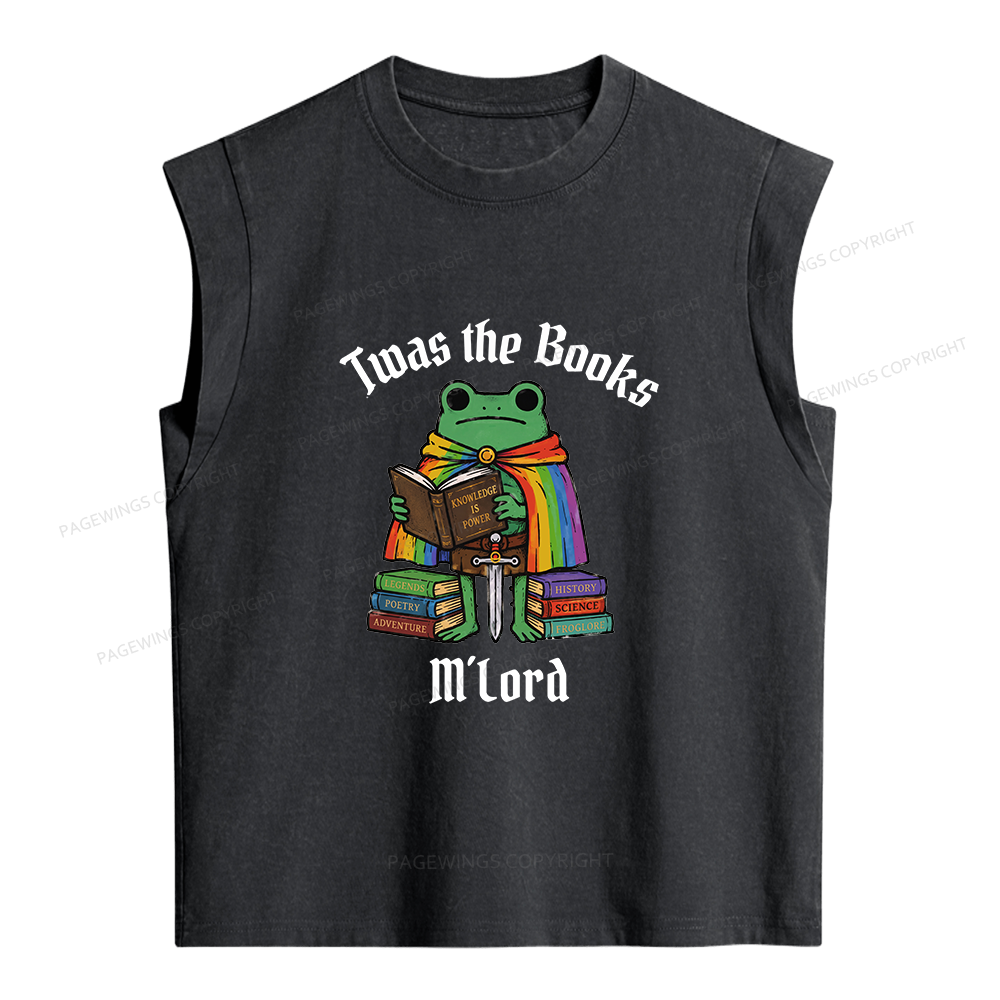 Pagewings Twas The Books Women's Washed Tank Top