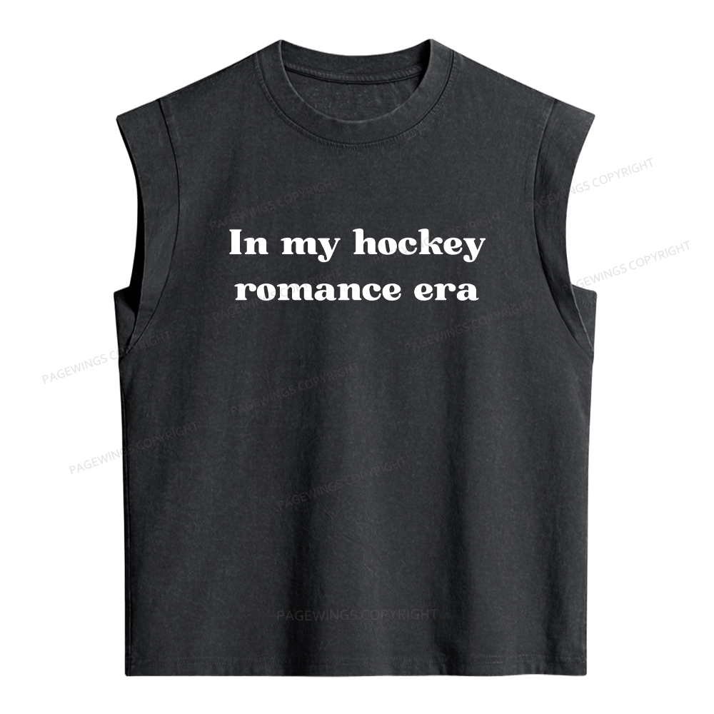 Pagewings In My Era of Hockey Romance Women's Washed Tank Top