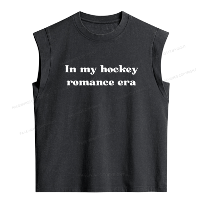 Pagewings In My Era of Hockey Romance Women's Washed Tank Top