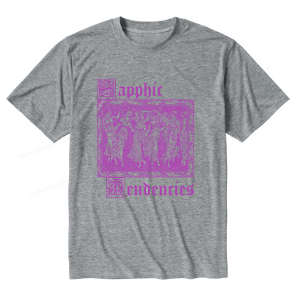 Pagewings Soft Sapphic Tendencies Unisex Heather T-Shirt