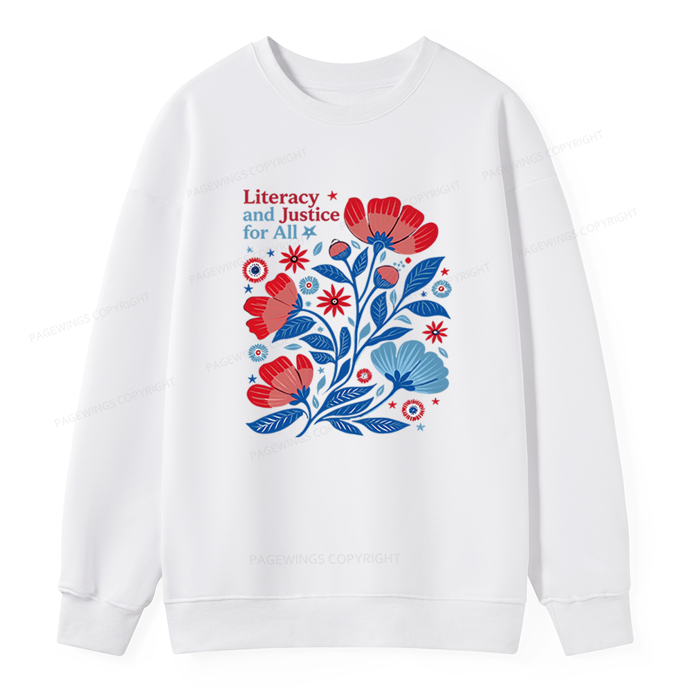 Pagewings Literacy and Justice for All Unisex Classic Sweatshirt