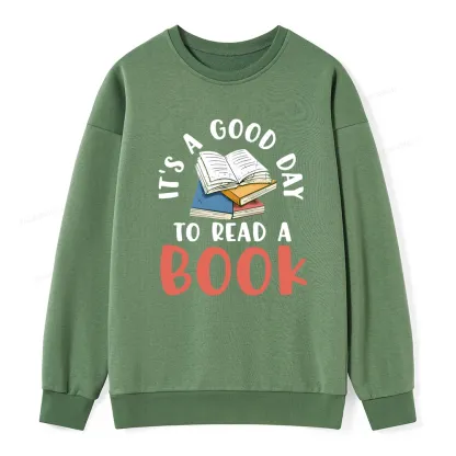 Pagewings It’s a Good Day to Read a Book Unisex Classic Sweatshirt
