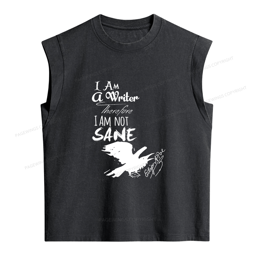 Pagewings Horror Macabre Literary Women's Washed Tank Top