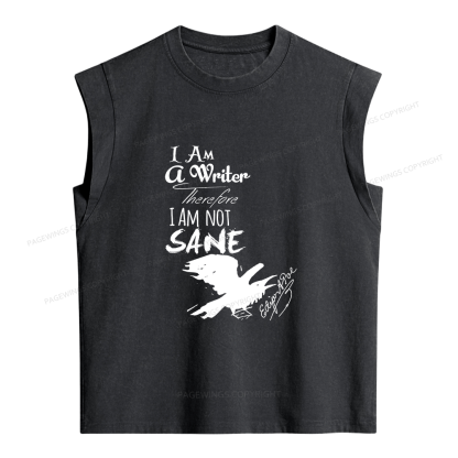 Pagewings Horror Macabre Literary Women's Washed Tank Top