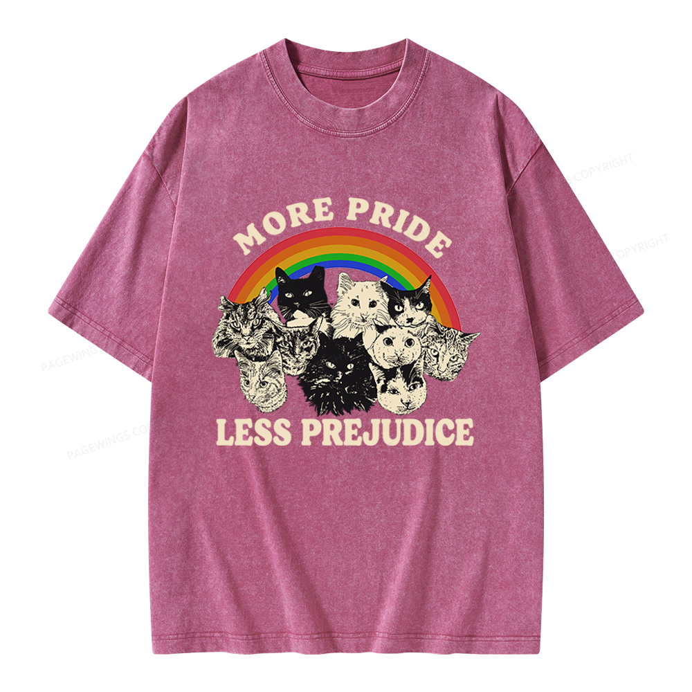 Pagewings More Pride Less Prejudice Unisex Washed T-shirt