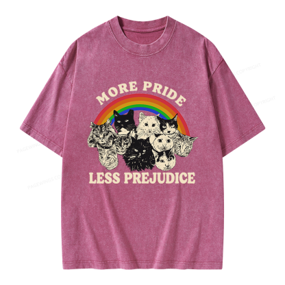 Pagewings More Pride Less Prejudice Unisex Washed T-shirt
