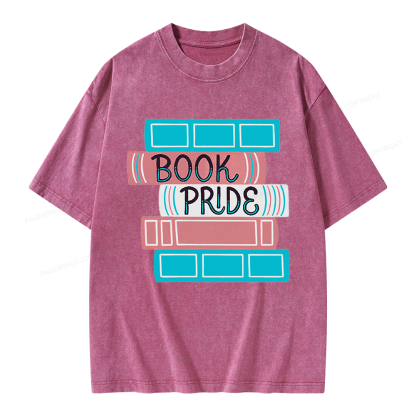 Pagewings Trans Book Pride Unisex Washed T-shirt
