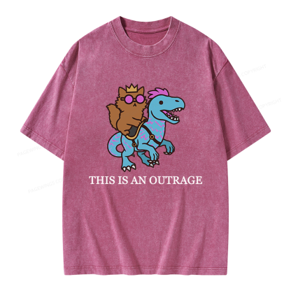 Pagewings This Is An Outrage Unisex Washed T-shirt