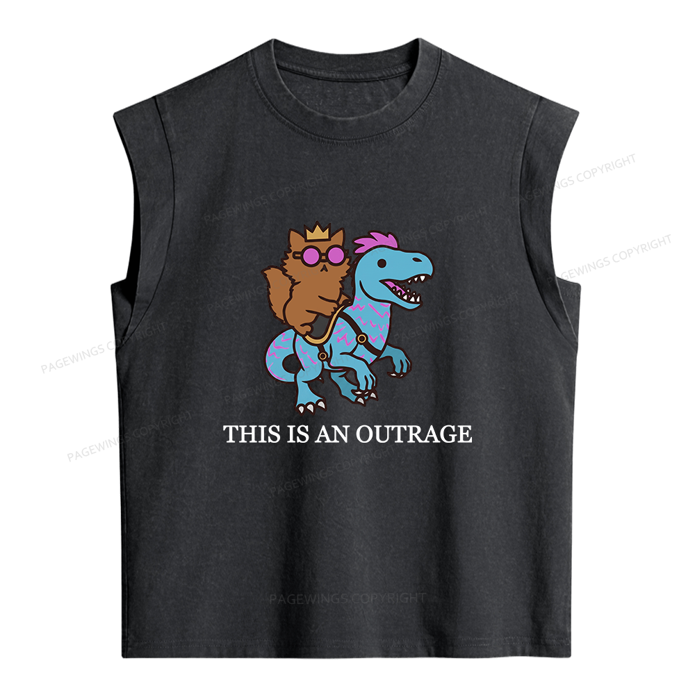Pagewings This Is An Outrage Women's Washed Tank Top