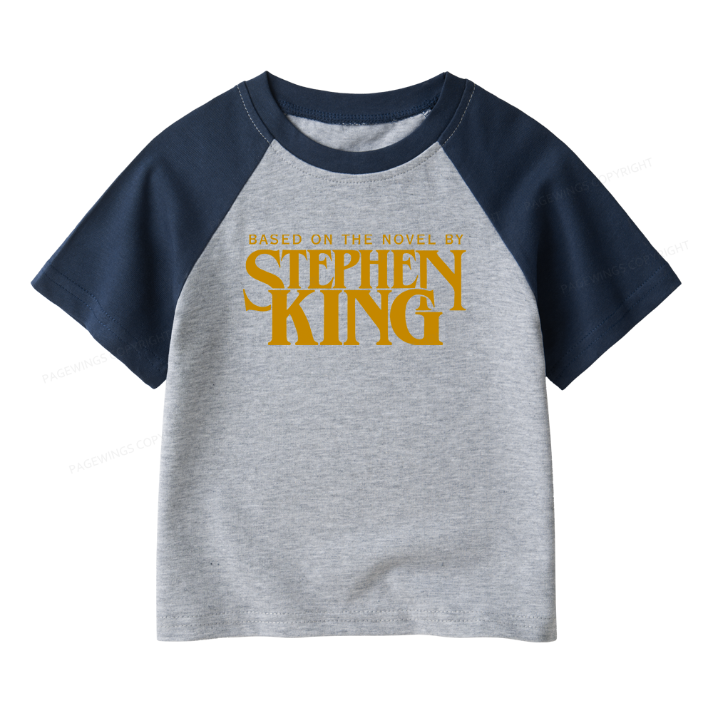 Pagewings Based On A Novel By Horror Writer Kids Raglan T-shirt 