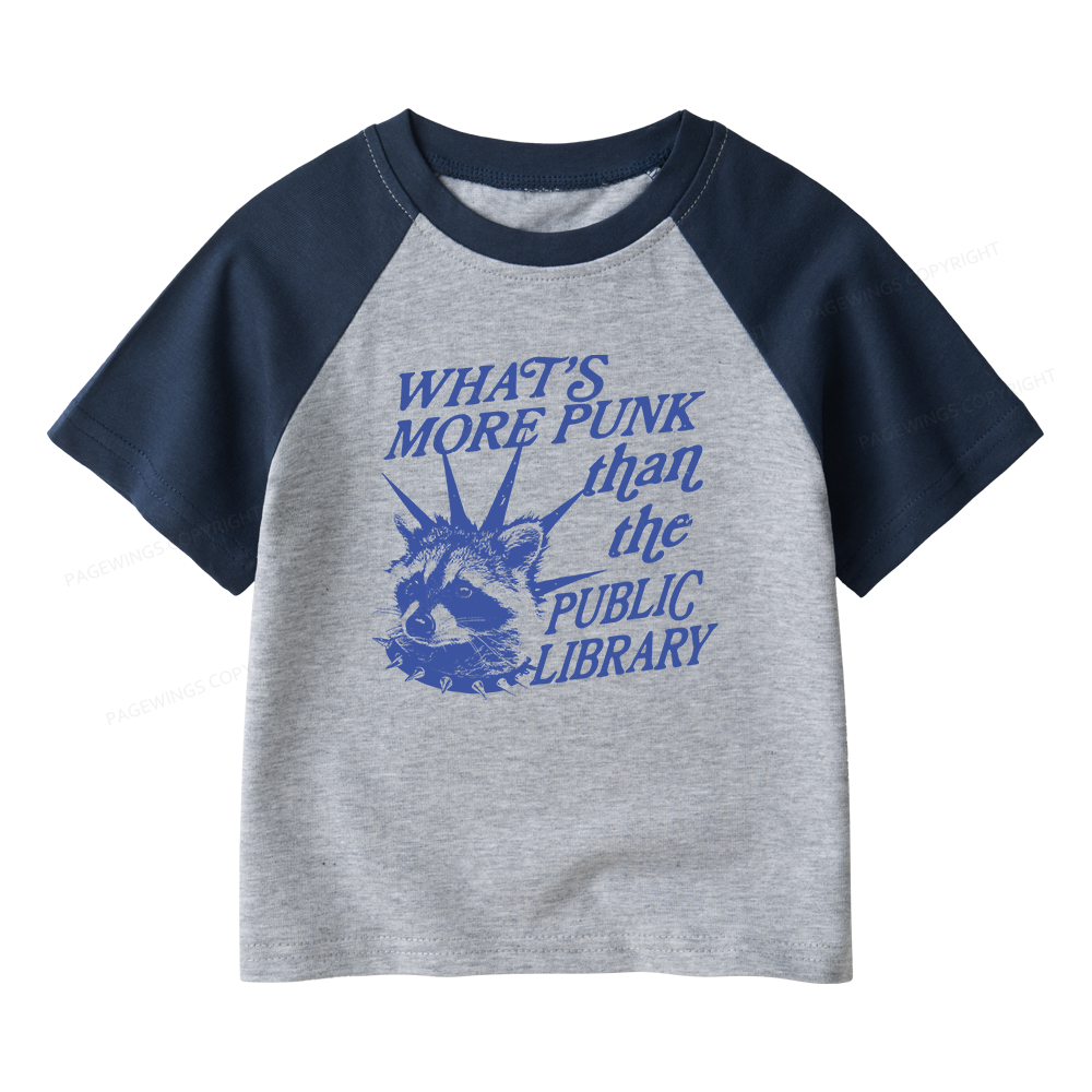 Pagewings What’s More Punk Than The Public Library  Kids Raglan T-shirt 
