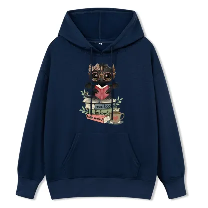 Pagewings Cute Dragon Read Books Be Kind Stay Weird Unisex Classic Hoodie