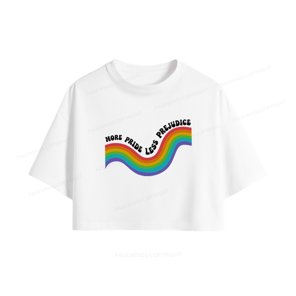 Pagewings More Pride Less Prejudice Women Crop Tops
