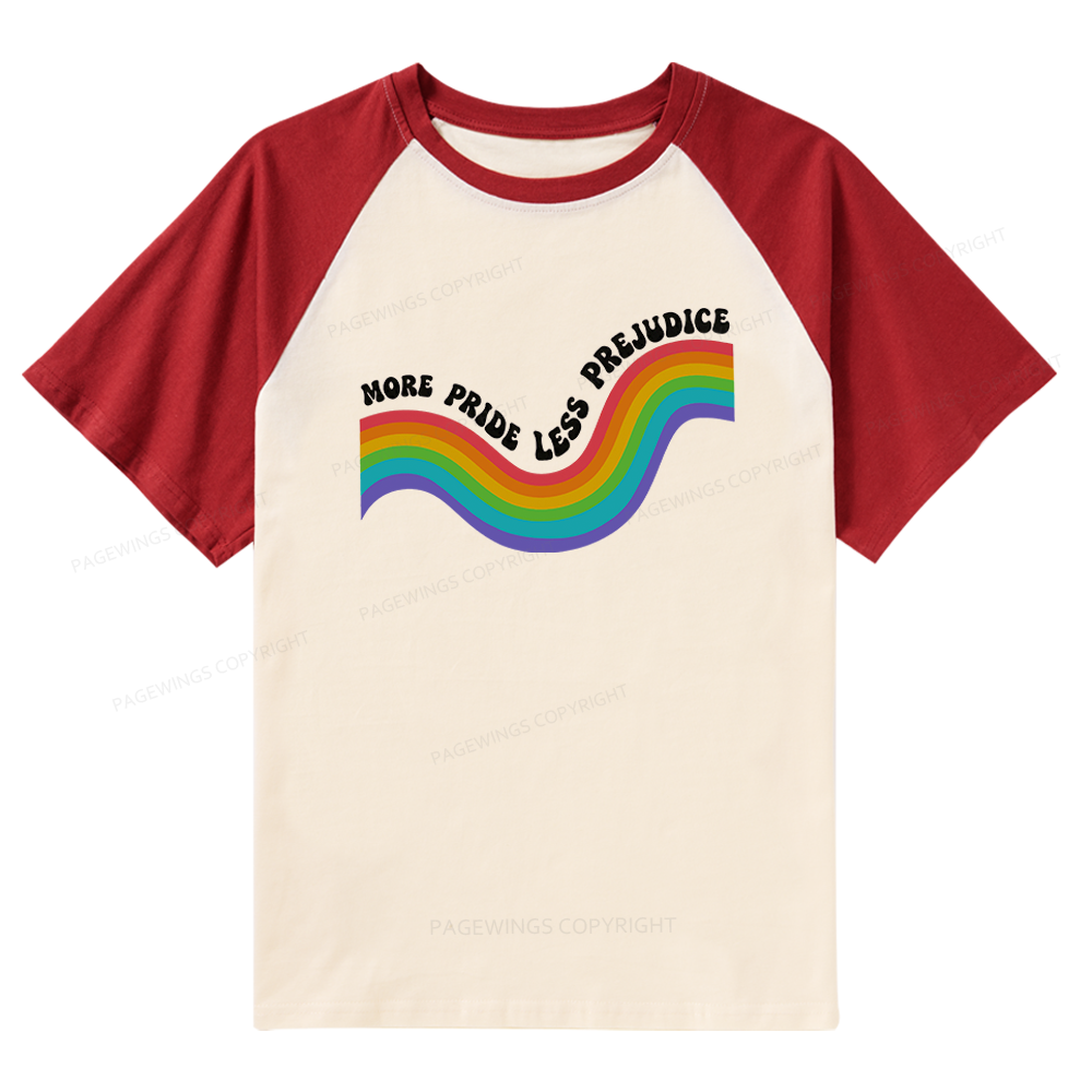 Pagewings More Pride Less Prejudice Raglan T-shirt