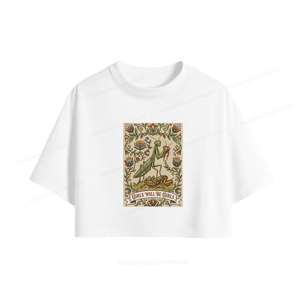 Pagewings Girls Will Be Girls Women Crop Tops
