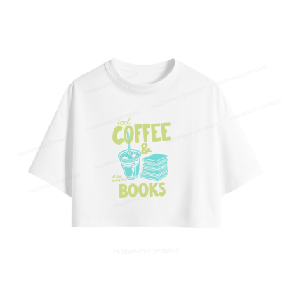 Pagewings Coffee And Books Women Crop Tops