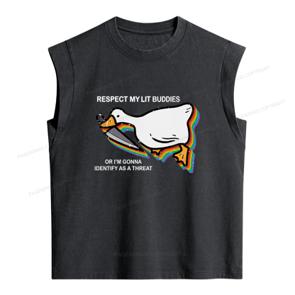 Pagewings Silly Goose Ally Pride Women's Washed Tank Top