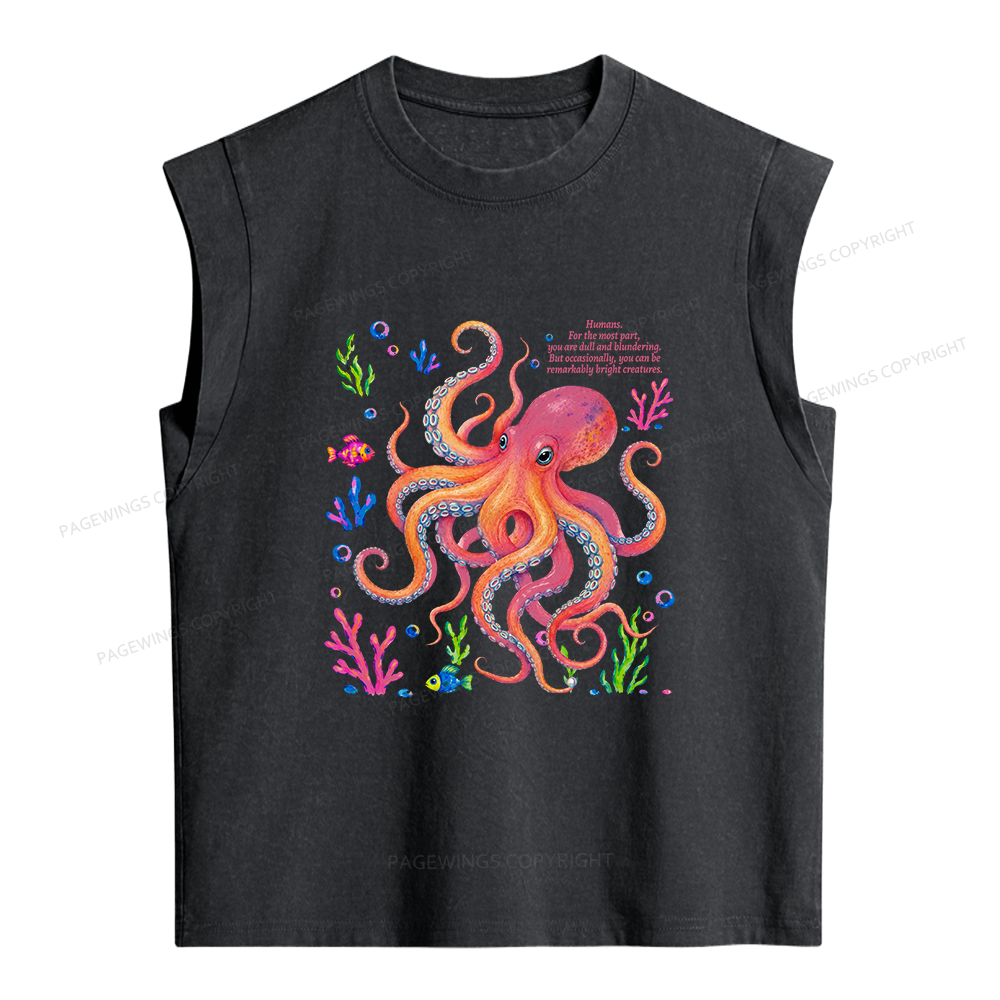 Pagewings Literary Quote Women's Washed Tank Top