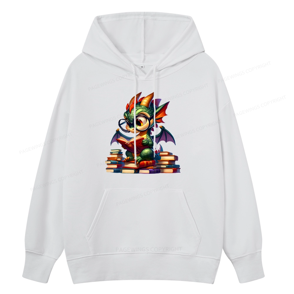 Pagewings Dragon And Books Unisex Classic Hoodie