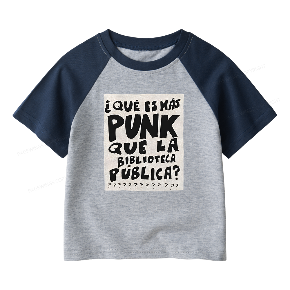 Pagewings What's More Punk Than The Public Library Kids Raglan T-shirt 