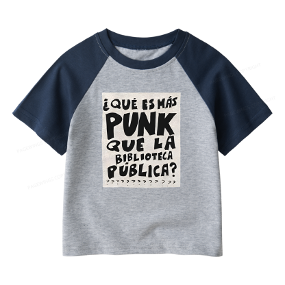 Pagewings What's More Punk Than The Public Library Kids Raglan T-shirt 