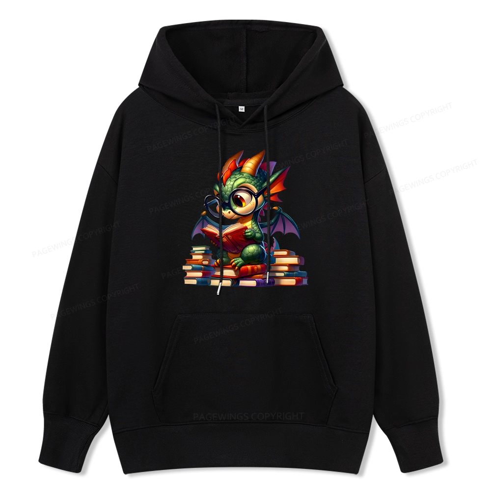 Pagewings Dragon And Books Unisex Classic Hoodie