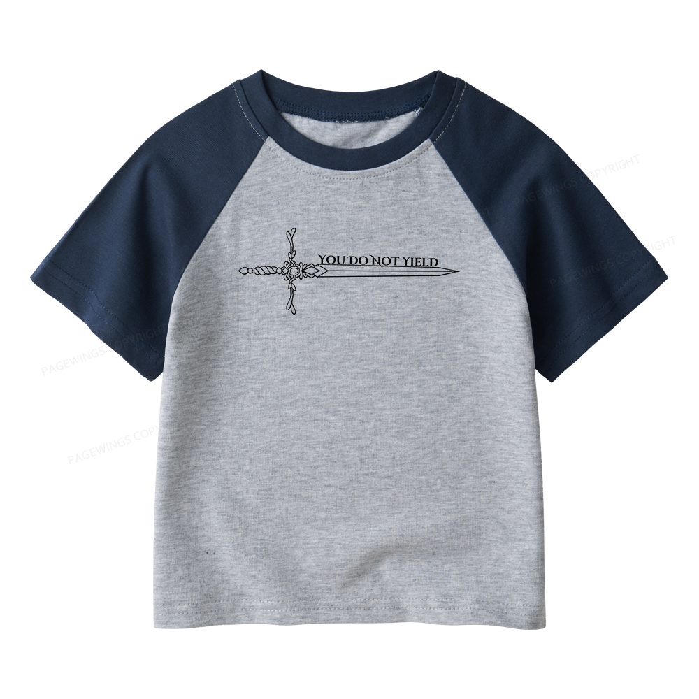 Pagewings You Do Not Yield Kids Raglan T-shirt 