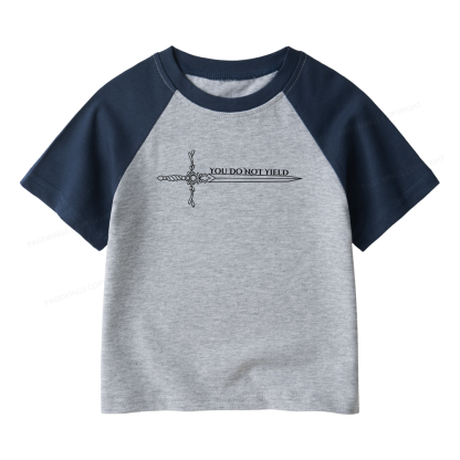 Pagewings You Do Not Yield Kids Raglan T-shirt 