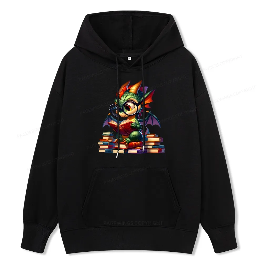 Pagewings Dragon And Books Unisex Classic Hoodie