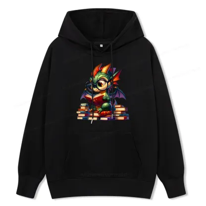 Pagewings Dragon And Books Unisex Classic Hoodie