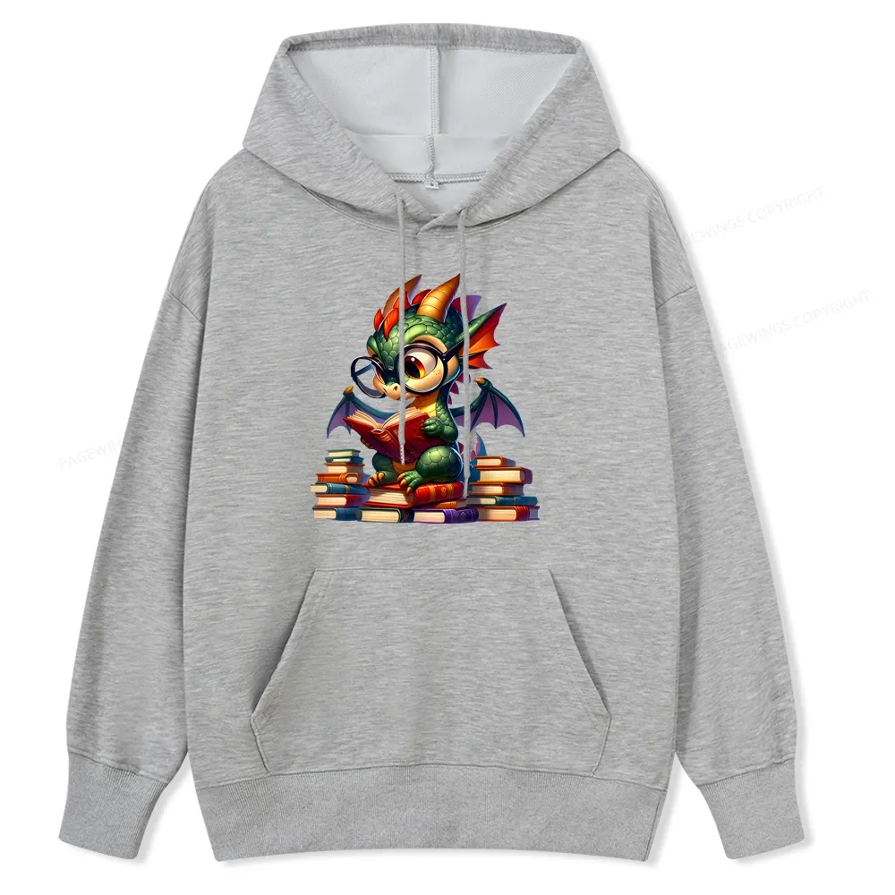 Pagewings Dragon And Books Unisex Classic Hoodie