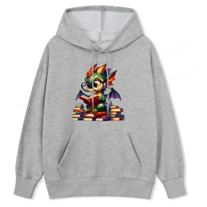 Pagewings Dragon And Books Unisex Classic Hoodie