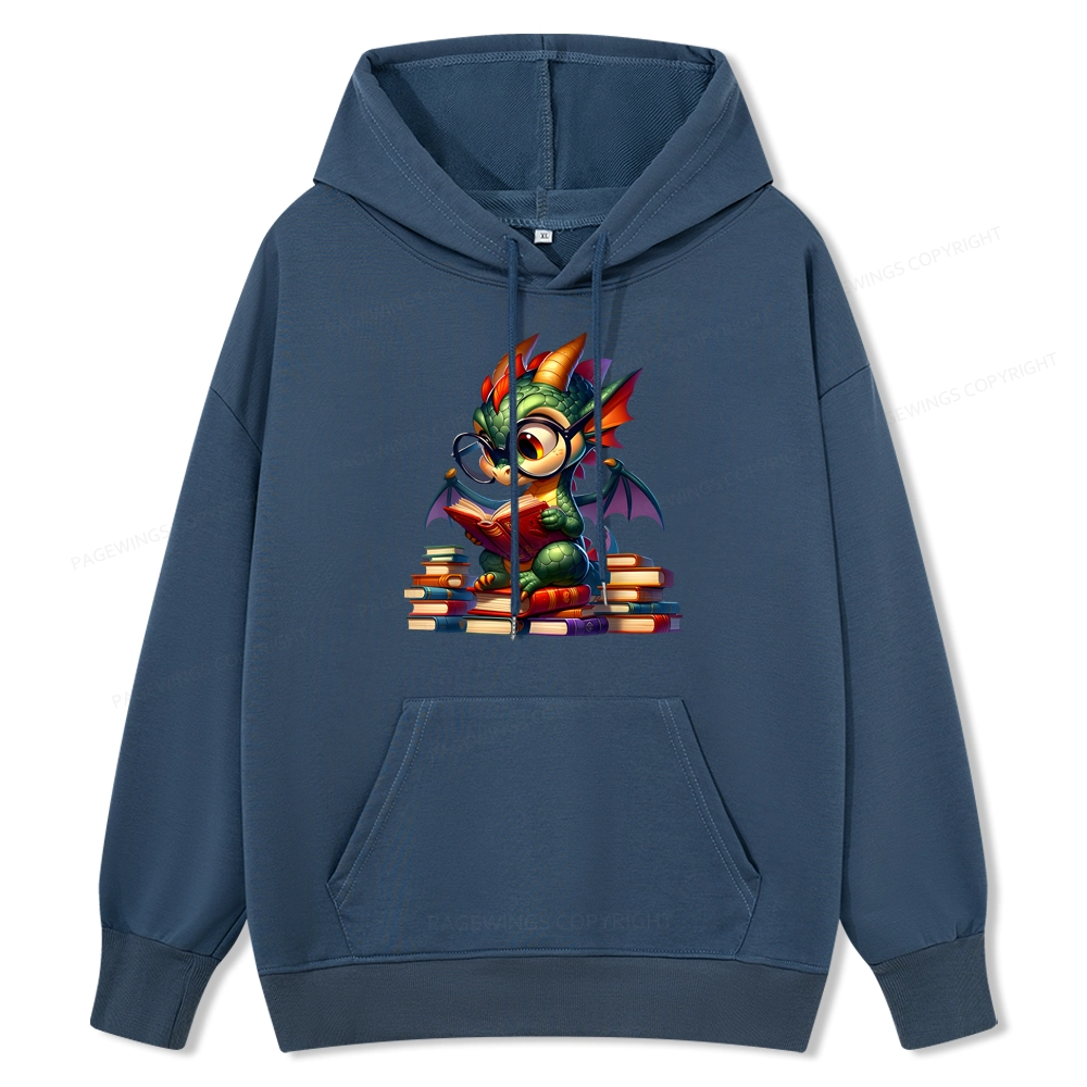 Pagewings Dragon And Books Unisex Classic Hoodie