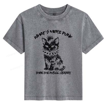 Pagewings What's More Punk Than The Public Library Women's Washed T-shirt