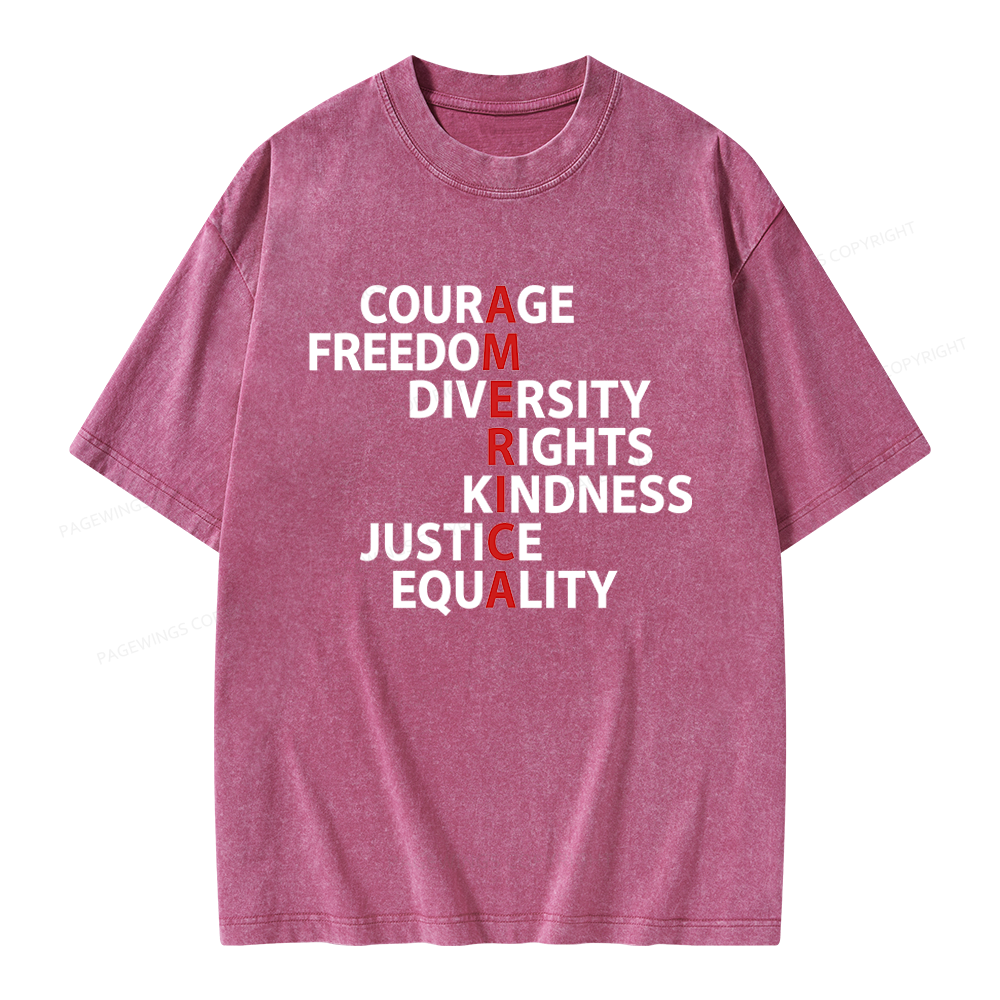 Pagewings Human Rights Unisex Washed T-shirt