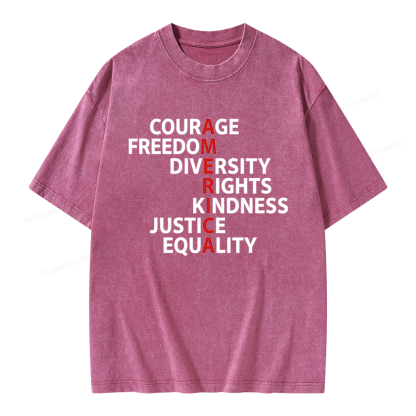 Pagewings Human Rights Unisex Washed T-shirt